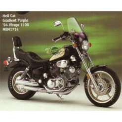 Memphis Shades Hell Cat 2-Point Handlebar Mounted Universal Windshield -Motorcycle Gear Shop HELL CAT YAMAHA2