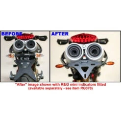 R&G "Tail Tidy" Fender Eliminator Kit - Hypermotard 796 & 1100 -Motorcycle Gear Shop TTLRG LP0054BK 09
