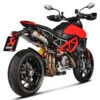 Akrapovic S-D9SO15-HCBT Slip-on Line Exhausts, Titanium For Ducati Hypermotard 950/SP '19- -Motorcycle Gear Shop akrapovic s d9so15 hcbt slip on line exhausts