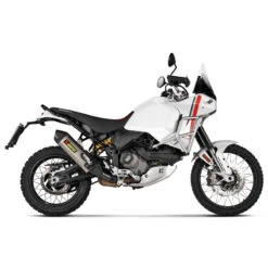 Akrapovic S-D9SO19-HJAT Slip-on Line Exhaust, Titanium For Ducati DesertX '22- -Motorcycle Gear Shop akrapovic s d9so19 hjat slip on line exhaust image3