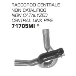 Arrow 71705MI Non Catalized Mid-Pipe For Ducati Multistrada 1260 (2018-)
