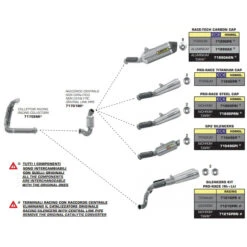 Arrow 71549GPI GP2 Exhausts, Nichrome Dark For KTM Duke 790 (2018-) -Motorcycle Gear Shop arrow 71890pk race tech exhaust image2 2