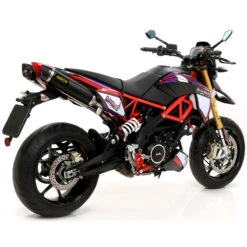 Arrow 71907AKN Thunder Slip-on Exhaust, Aluminum Dark For Aprilia Dorsoduro 900 '17-'19