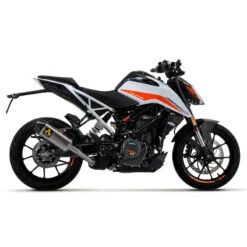 Arrow 71936PK Indy Race Slip-on Exhaust, Titanium For KTM Duke 125/390 '21- -Motorcycle Gear Shop arrow 71936pk indy race slip on exhaust titanium image2