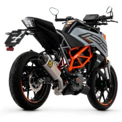 Arrow 71936PK Indy Race Slip-on Exhaust, Titanium For KTM Duke 125/390 '21- -Motorcycle Gear Shop arrow 71936pk indy race slip on exhaust titanium image3