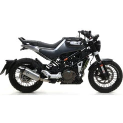 Arrow 72631AKN Indy-Race Slip-on Exhaust, Aluminum Dark For Svartpilen/Vitpilen 401 '20- -Motorcycle Gear Shop arrow 72631ak indy race slip on exhaust aluminum image2