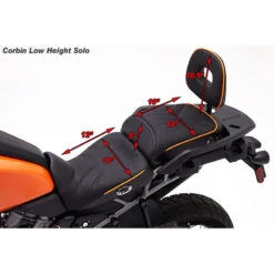 Corbin HD-PA-SL-E Corbin LOW Front Seat Heated For Harley Pan America (2021-) -Motorcycle Gear Shop corbin hd pa sl corbin low front seat no heat image14