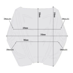 Givi A7708 Specific Screen, Smoked For KTM Duke 790 (2018-) -Motorcycle Gear Shop givi a7708 specific screen smoked image2