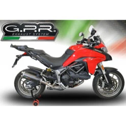 GPR E4.D.132.DUAL.CA Dual Evo4 Carbon Slip-on Exhaust For Ducati Multistrada 950 (2017-) -Motorcycle Gear Shop gpr e4 d 132 dual ca dual evo4 carbon exhaust image2