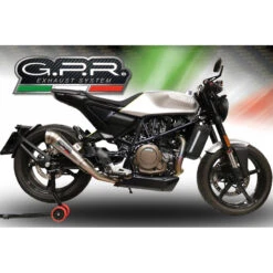 GPR E4.HU.44.PCEV Powercone Evo4 Slip-on Exhaust For Husqvarna Svartpilen 701 (2019-) -Motorcycle Gear Shop gpr e4 hu 44 pcev powercone evo4 slip on exhaust image3