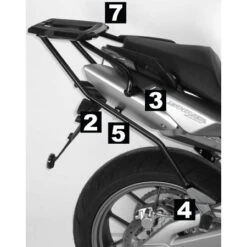 Hepco & Becker 650.752 Rear Alu Rack, Black For Aprilia SL750 Shiver / GT