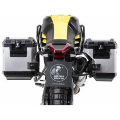 Hepco & Becker 651.7599 00 01-00-40 Xplorer Cutout Side Carrier, Silver For Aprilia Tuareg 660