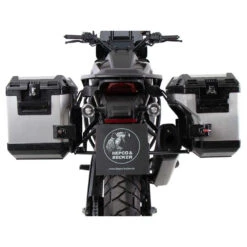 Hepco & Becker 651.7600 00 01-00-40 Xplorer Cutout Side Carrier Silver Cases For Pan America