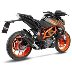 LeoVince 14393EB LV One Evo Slip-on Exhaust, Black For KTM 125/390 Duke '21- -Motorcycle Gear Shop leovince 14393eb lv one evo slip on exhaust image4