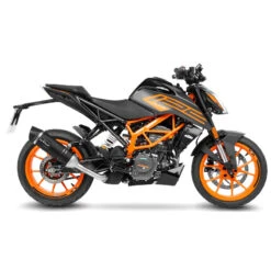 LeoVince 14393EB LV One Evo Slip-on Exhaust, Black For KTM 125/390 Duke '21- -Motorcycle Gear Shop leovince 14393eb lv one evo slip on exhaust image5