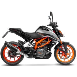 LeoVince 14394E LV One Evo Slip-on Exhaust, Carbon For KTM 125/390 Duke '21- -Motorcycle Gear Shop leovince 14394e lv one evo slip on exhaust image2