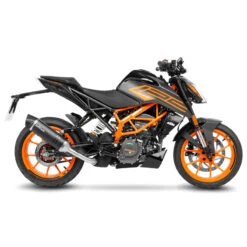 LeoVince 14394E LV One Evo Slip-on Exhaust, Carbon For KTM 125/390 Duke '21- -Motorcycle Gear Shop leovince 14394e lv one evo slip on exhaust image5