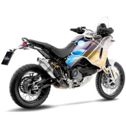 LeoVince 14428E LV One Evo Slip-on Exhaust, Stainless For Ducati DesertX '22-