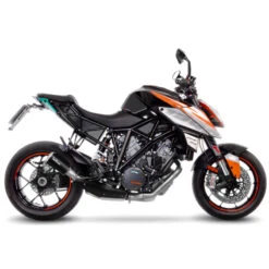 LeoVince 15229B LV-10 Black Slip-on Exhaust For KTM 1290 Super Duke /R/GT '14-'19 -Motorcycle Gear Shop leovince 15229b lv 10 black slip on exhaust image2