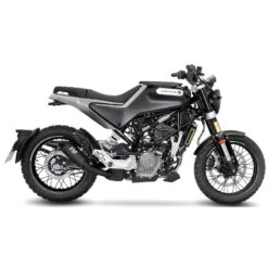 LeoVince 15242FB LV-10 Full Black Slip-on Exhaust For Husqvarna Vitpilen/Svartpilen '20- -Motorcycle Gear Shop leovince 15242fb lv 10 full black slip on exhaust image3