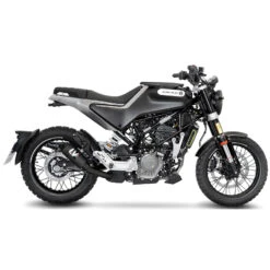 LeoVince 15242FB LV-10 Full Black Slip-on Exhaust For Husqvarna Vitpilen/Svartpilen '20- -Motorcycle Gear Shop leovince 15242fb lv 10 full black slip on exhaust image4