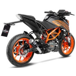 LeoVince 15249C LV-10 Carbon Slip-on Exhaust For KTM 390 Duke (2021-) -Motorcycle Gear Shop leovince 15249c lv 10 carbon slip on exhaust image4