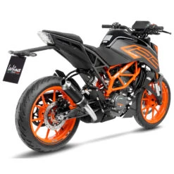 LeoVince 3399 GP Corsa Evo Slip-on Exhaust, Gloss Carbon For KTM 125/390 Duke '21- -Motorcycle Gear Shop leovince 3399 gp corsa evo slip on exhaust carbon image4