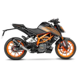 LeoVince 3399E GP Corsa Evo Slip-on Exhaust, Matte Carbon For KTM 125/390 Duke '21- -Motorcycle Gear Shop leovince 3399e gp corsa evo slip on exhaust carbon image5