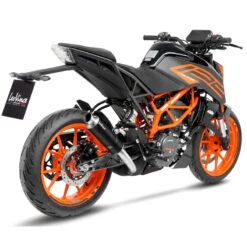 LeoVince 3399M GP Corsa Matte Slip-on Exhaust, Carbon For KTM 390 Duke (2021-) -Motorcycle Gear Shop leovince 3399m gp corsa slip on exhaust carbon image4