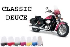 Memphis Shades Classic Deuce 2-Point Handlebar Mounted Universal Windshield -Motorcycle Gear Shop memphis deuce