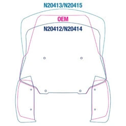 National Cycle N20412 VStream Low Beaded Windscreen, Clear For Harley Pan America '21- -Motorcycle Gear Shop national cycle n20412 vstream short windscreen image9 1