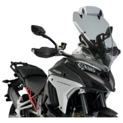 Puig 20733H Touring Windshield, Smoked With Visor For Ducati Multistrada V4 (2021-)