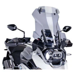 Puig 6504H Touring Windshield With Visor, Smoke For BMW R1200GS (2013-) -Motorcycle Gear Shop puig 6504 touring windshield with visor image2