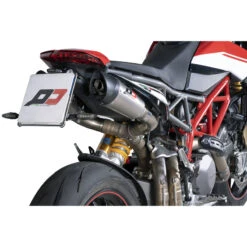 QD ADUC0560012 Gunshot Twin Underseat Exhaust, Titanium For Ducati Hypermotard 950 '19-