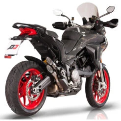 QD ADUC0570021-2 Power Gun Slip-on Exhaust, Stainless Steel For Ducati Multistrada V2 '22- -Motorcycle Gear Shop qd aduc0570021 2 power gun slipon exhaust titanium image3