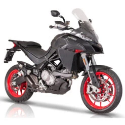 QD ADUC0570021-2 Power Gun Slip-on Exhaust, Stainless Steel For Ducati Multistrada V2 '22- -Motorcycle Gear Shop qd aduc0570021 2 power gun slipon exhaust titanium image4