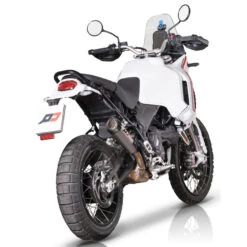 QD ADUC0620051 Tri Cone Slip-on Exhaust, Titanium For Ducati DesertX (2023-) -Motorcycle Gear Shop qd aduc0620051 tri cone slip on exhaust image4
