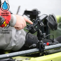 Ram Mount RAM-B-400-A-UN12W-V7M RAM Tough-Charge Waterproof Wireless Charging Mount With Tough-Claw -Motorcycle Gear Shop ram mount ram b 400 a un12w v7m image7