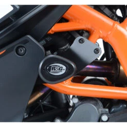 R&G CP0377BL Aero Style Frame Sliders For KTM RC 390 (2015-) -Motorcycle Gear Shop rg cp0377bl aero style frame sliders ktm image2