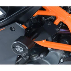 R&G CP0377BL Aero Style Frame Sliders For KTM RC 390 (2015-) -Motorcycle Gear Shop rg cp0377bl aero style frame sliders ktm image3