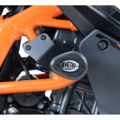 R&G CP0377BL Aero Style Frame Sliders For KTM RC 390 (2015-) -Motorcycle Gear Shop rg cp0377bl aero style frame sliders ktm image4