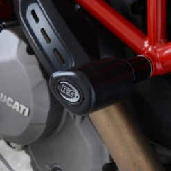 R&G CP0470BL Aero Style Front Mount Frame Sliders For Ducati Hypermotard 950 / DesertX
