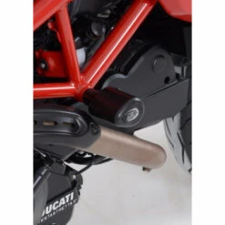 R&G Frame Slider Aero Style For Ducati Hypermotard 820 -Motorcycle Gear Shop rg frame slider aero style ducati hypermotard 820 03