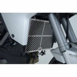 R&G Stainless Steel Radiator Guard For Ducati 1200 Multistrada -Motorcycle Gear Shop rg stainless radiator guard ducati 1200 02