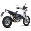 SC-Project D38-T98T Rally Raid Slip-on Exhaust For Ducati DesertX '22- -Motorcycle Gear Shop sc porject d38 t98t rally raid slip on exhaust