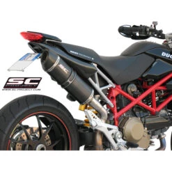 SC-Project D02-02C Oval Exhaust For Ducati Hypermotard 1100 / 1100 S (2007-2009)