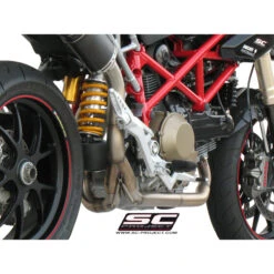 SC-Project D02-C02C Oval 2-1 Full System Exhaust For Ducati Hypermotard 1100 / S '07-'09 -Motorcycle Gear Shop sc project d02 c02c oval 2 1 full system exhaust image10