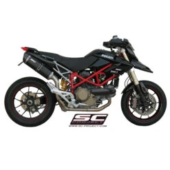 SC-Project D02-C02C Oval 2-1 Full System Exhaust For Ducati Hypermotard 1100 / S '07-'09 -Motorcycle Gear Shop sc project d02 c02c oval 2 1 full system exhaust image12