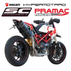 SC-Project D02-C02C Oval 2-1 Full System Exhaust For Ducati Hypermotard 1100 / S '07-'09 -Motorcycle Gear Shop sc project d02 c02c oval 2 1 full system exhaust image5