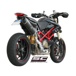 SC-Project D02-C02C Oval 2-1 Full System Exhaust For Ducati Hypermotard 1100 / S '07-'09 -Motorcycle Gear Shop sc project d02 c02c oval 2 1 full system exhaust image7